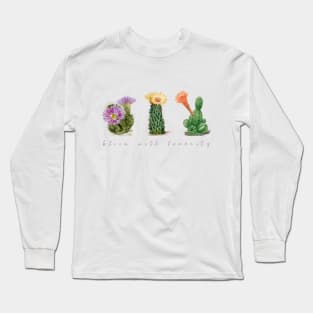 Cactus - Bloom with tenacity Long Sleeve T-Shirt